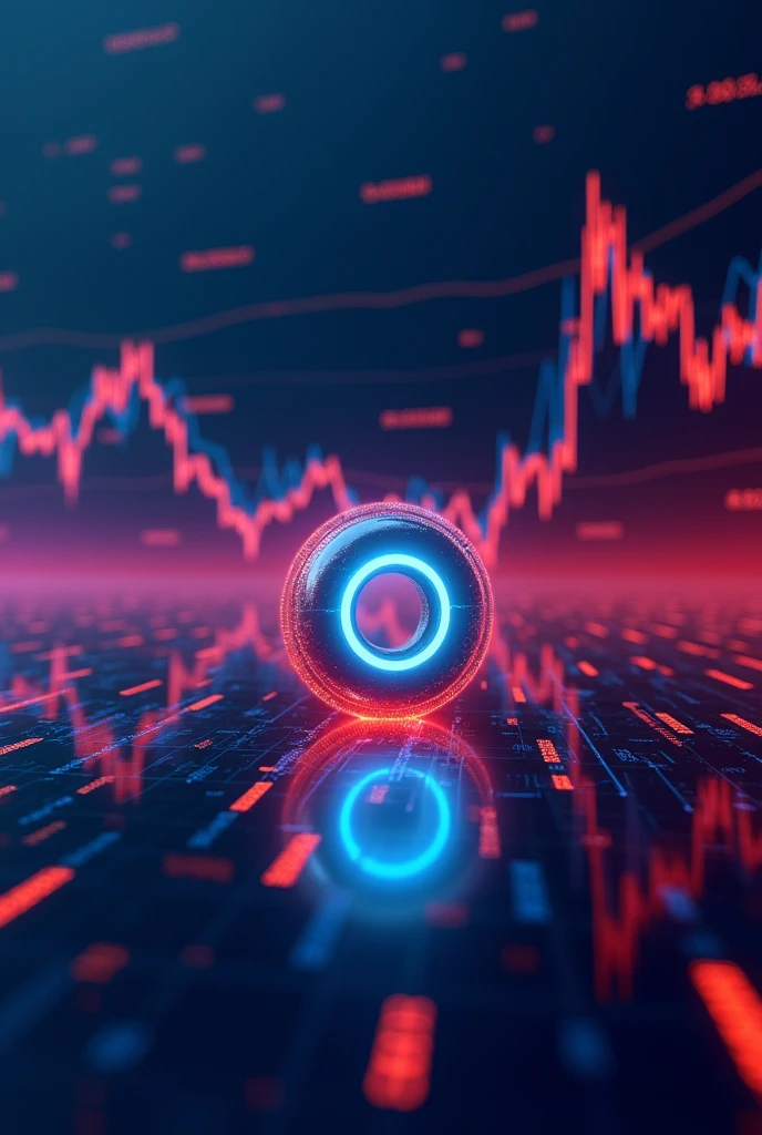 The background should be a large graph of the overall cryptocurrency market, with the Uniswap logo prominently displayed.、The graph should display the names of the CoinDesk 20 index and their current values