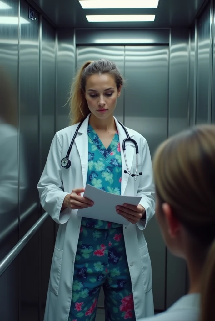 Doctor in lift 

