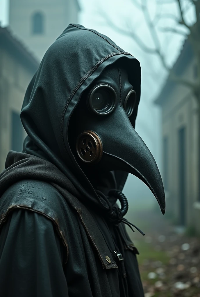 Gas mask
Plague mask
Upper body close-up
