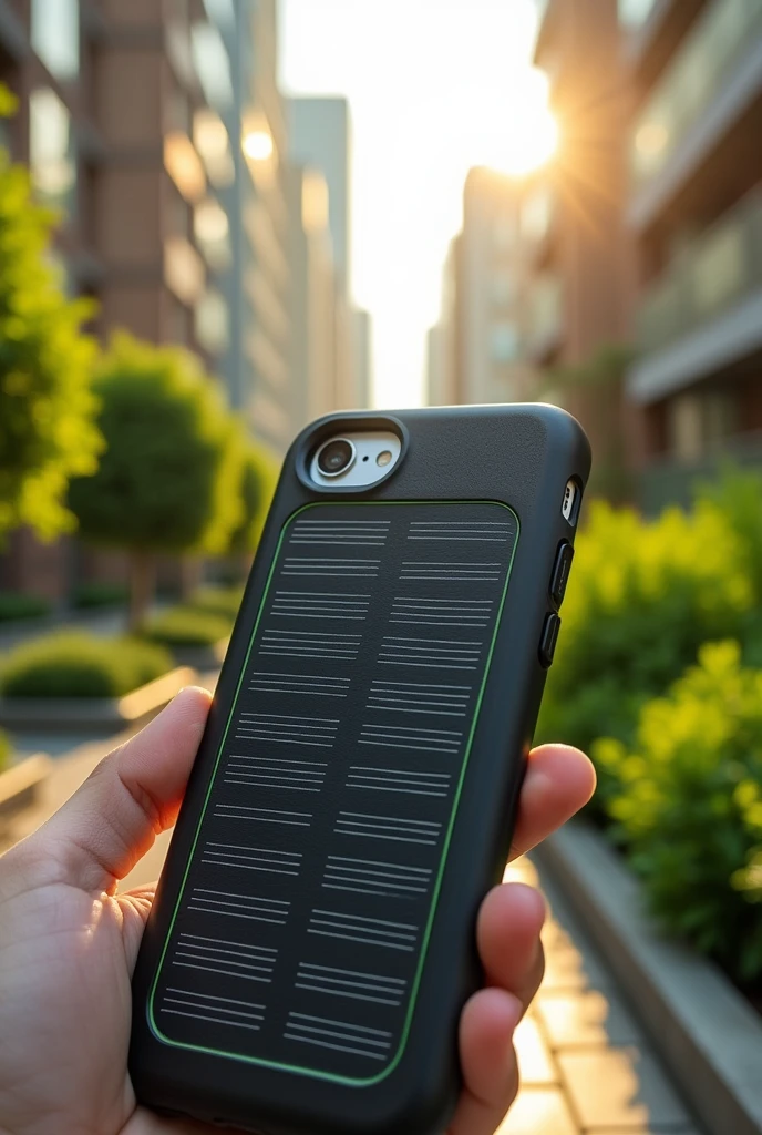 Solar powred phone cover
