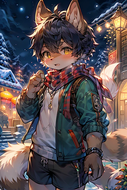 Squirrel Boy,Hairy boy, and features,hair,Dark Skin,scarf,shorts,Skiers,Winter olympics