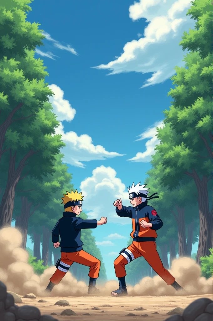 Boruto and Naruto training