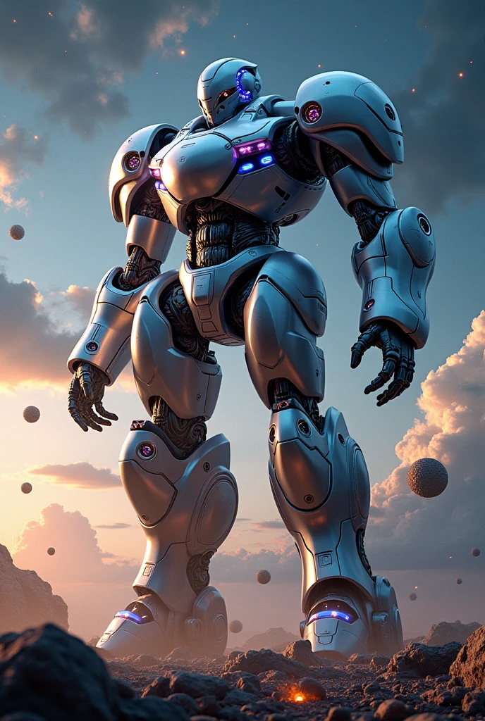 Now show me the ultimate robot make it lareger and can destroy any planet