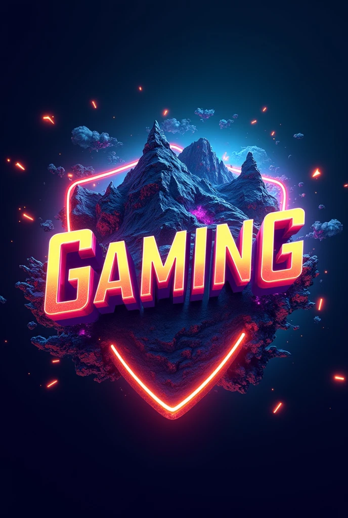 Gaming logo on written 4K basic Fonts