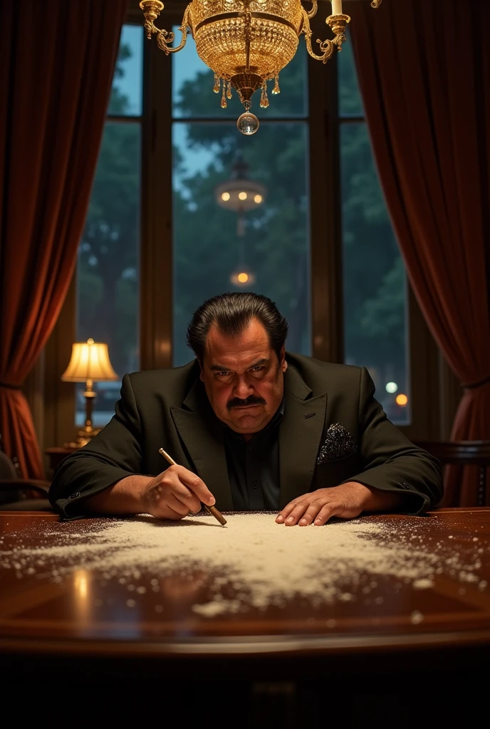 Have Pablo Escobar consuming drugs realistically