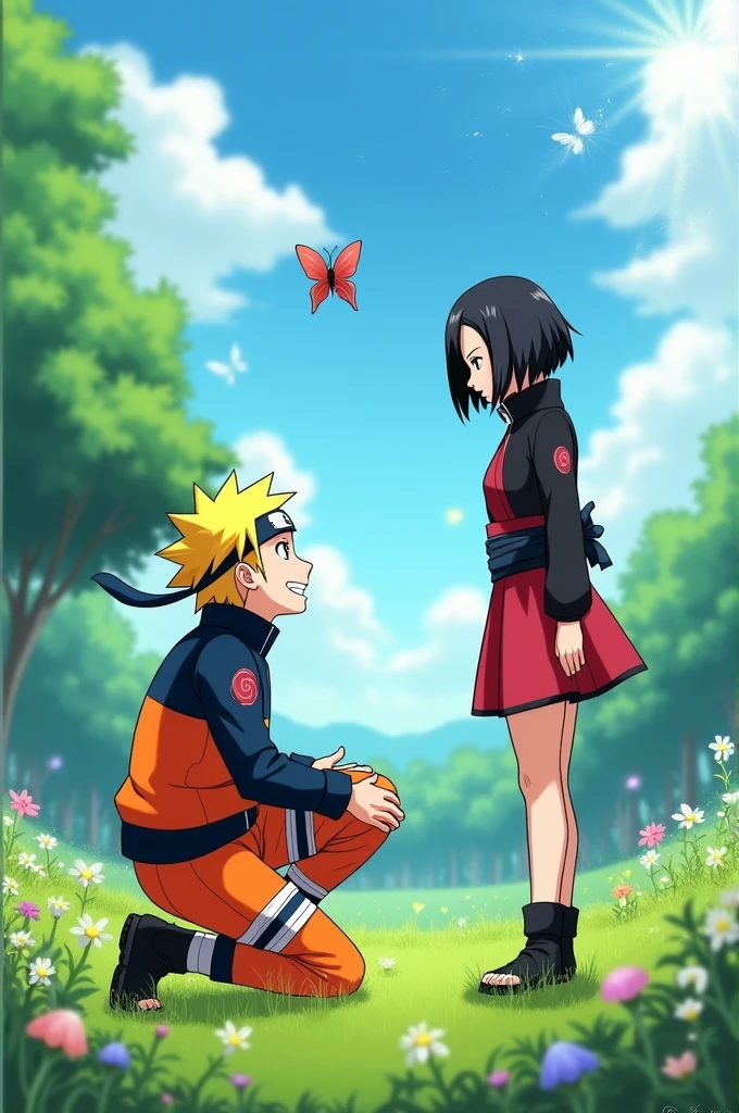 naruto kissing videl's feet