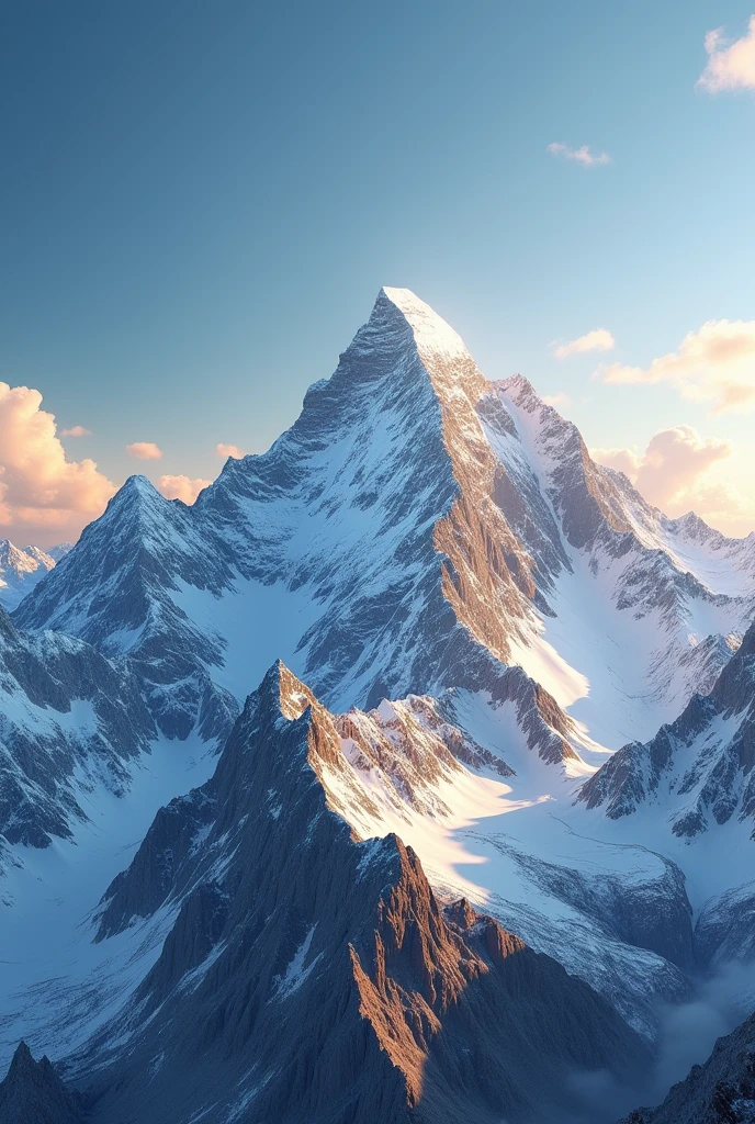 Generate 3d image thumbnail for top 10 heightest mountain in the world