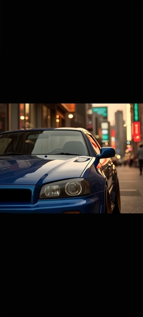 Blue Nissan Skyline R34 cars 