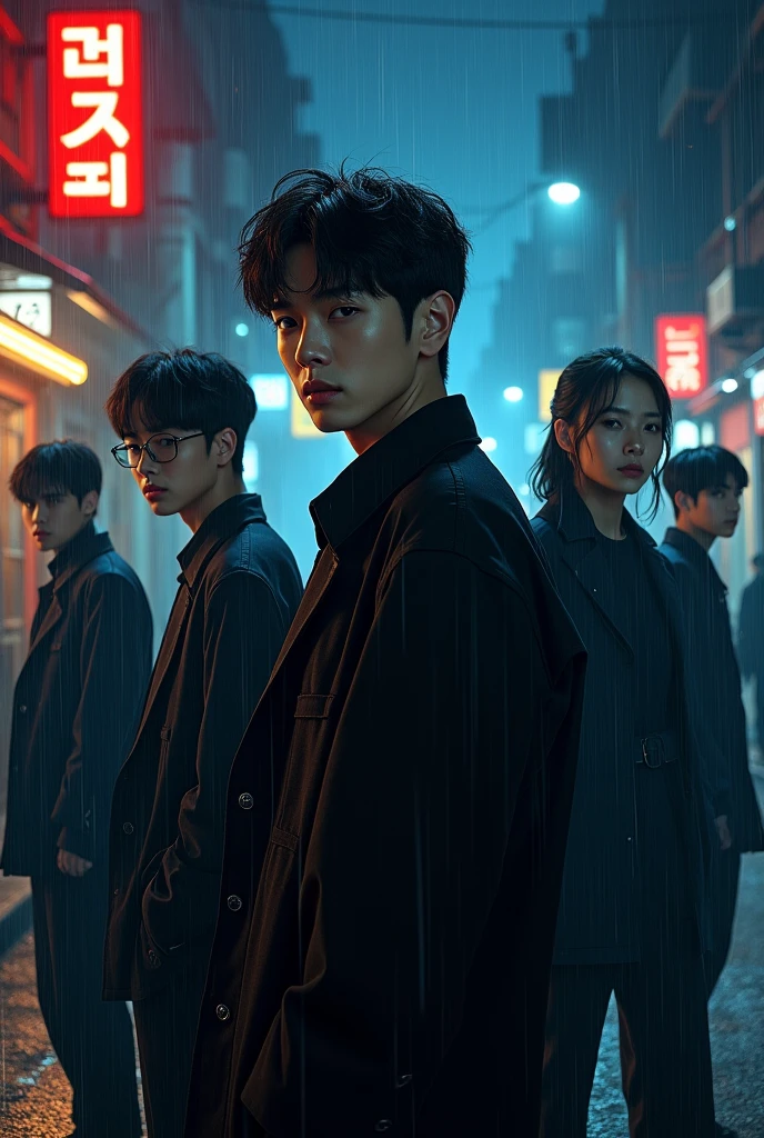 (photorealism:1.2), Cover books Thriller, the cast is : Jung kook, Tae hyung, Jimin , Suga,IU,Lim Ju kyeong, Do Do Hee, Song kang, Lee dong Min,ku mun yoong,
10 cast 