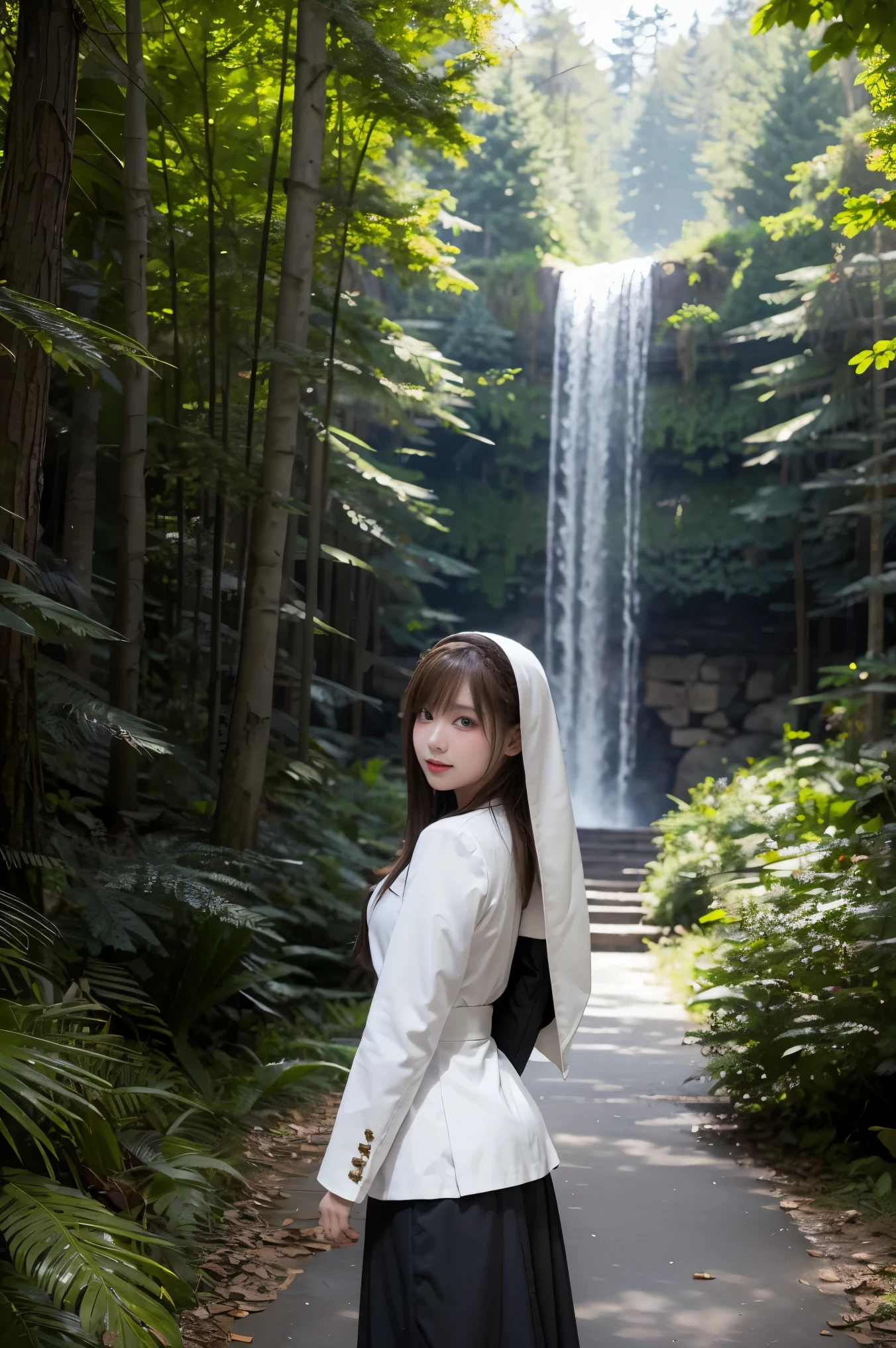 background, Fantasy, amazing, Fantasy, forest, 1 girl, sexy sister, nun