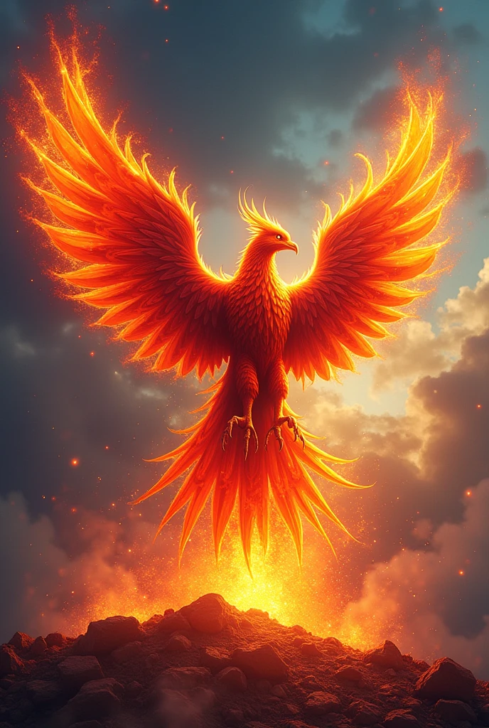 Phoenix but also has very sharp chicken sketching that includes a number 8 in its wings that has a a creative  0.5 angle


