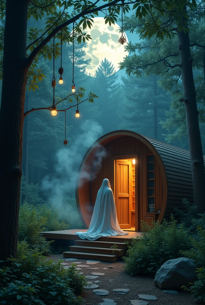 sauna chain forest moon