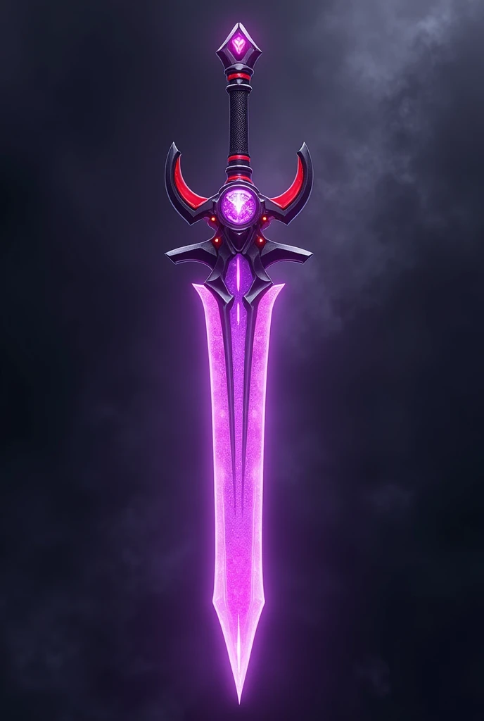 Kamen Rider weapon design

 A heroic fantasy sword inspired by the "Kamen Rider" series, designed to be used by a hero. The sword has a sleek, powerful look with a blade made of a soft, translucent purple material, giving it a unique, glowing appearance. The blade is slightly curved and dynamic, emphasizing its readiness for battle. The grip is ergonomic and sleek, with black as the base color, accented with red and purple highlights, designed for comfort and control. In the middle of the sword, there's a glowing, gem-like "Golbo" device embedded, which illuminates the sword with vibrant energy when activated. The overall design is bold, sleek, and iconic, with the translucent purple blade adding a distinct and heroic feel.