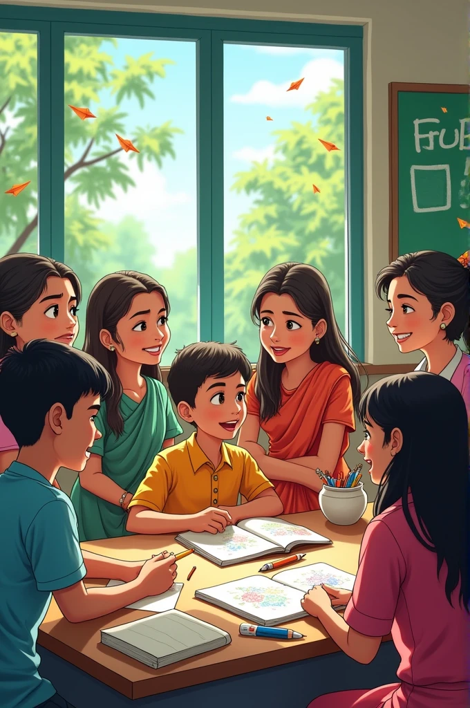 A  indian school anime type ulta pichure quality