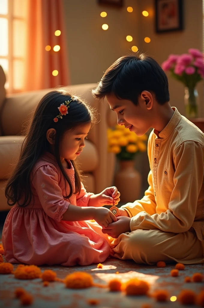 Sister tie rakhi to elder brother a realistic