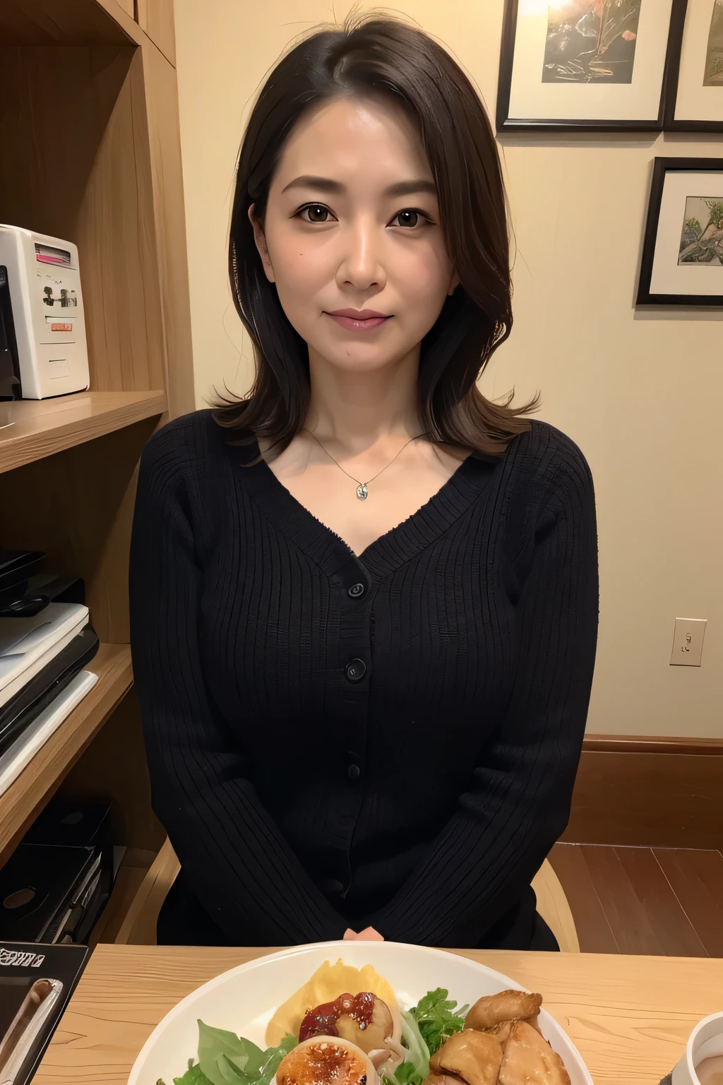 ((Highest quality)), ((masterpiece)), (detailed),Perfect Face,Japanese,Mature Woman,Upper Body