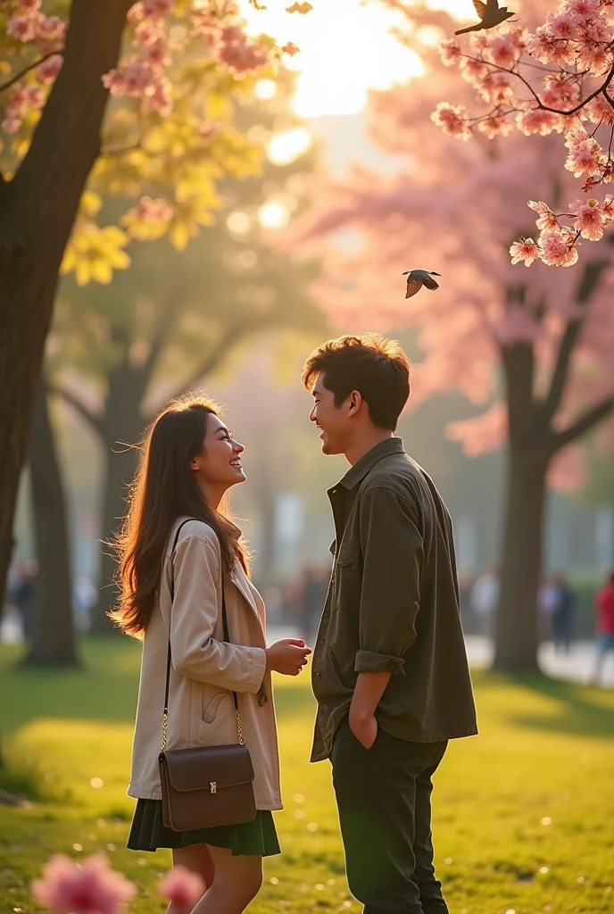 Korean guy happy starring her girlfriend happy with other guy