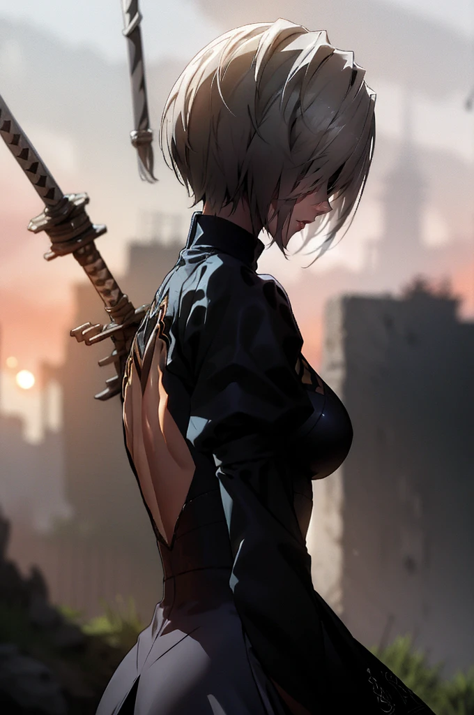 In the middle of the battle,nier,2b