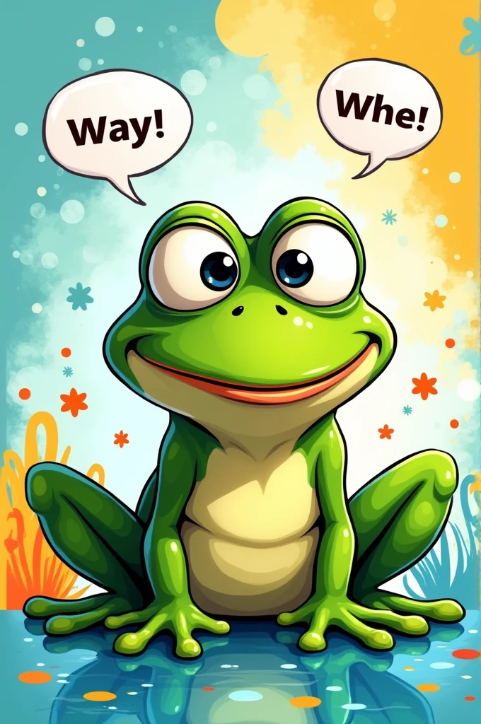 Create a meme profile picture of a frog for me