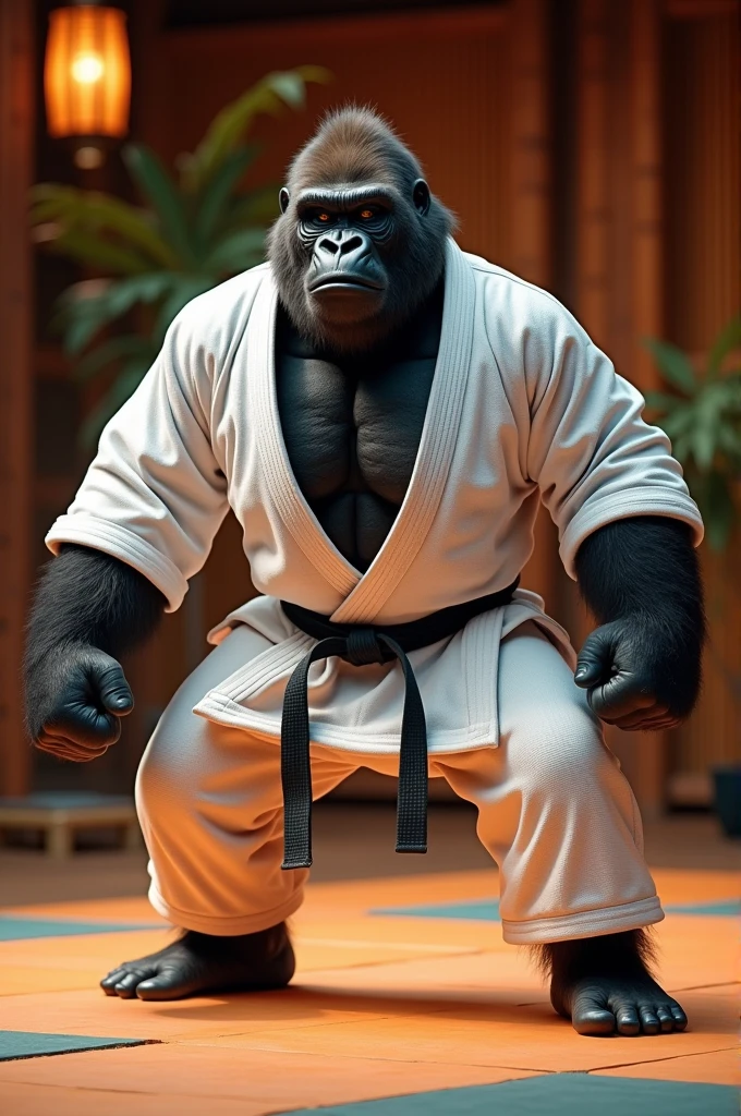 A jiu-jitsu fighting gorilla