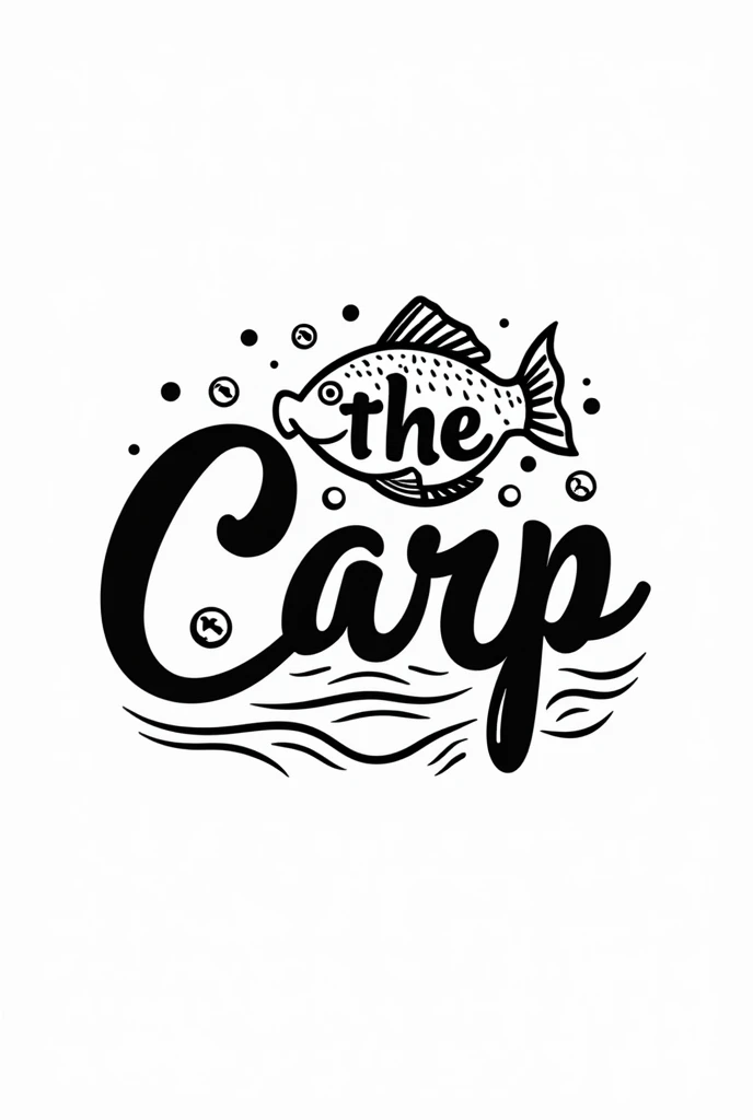 Logo with little humor, in black and white
the association of the name "The Carp" from Saint Pierre du Bosguérard