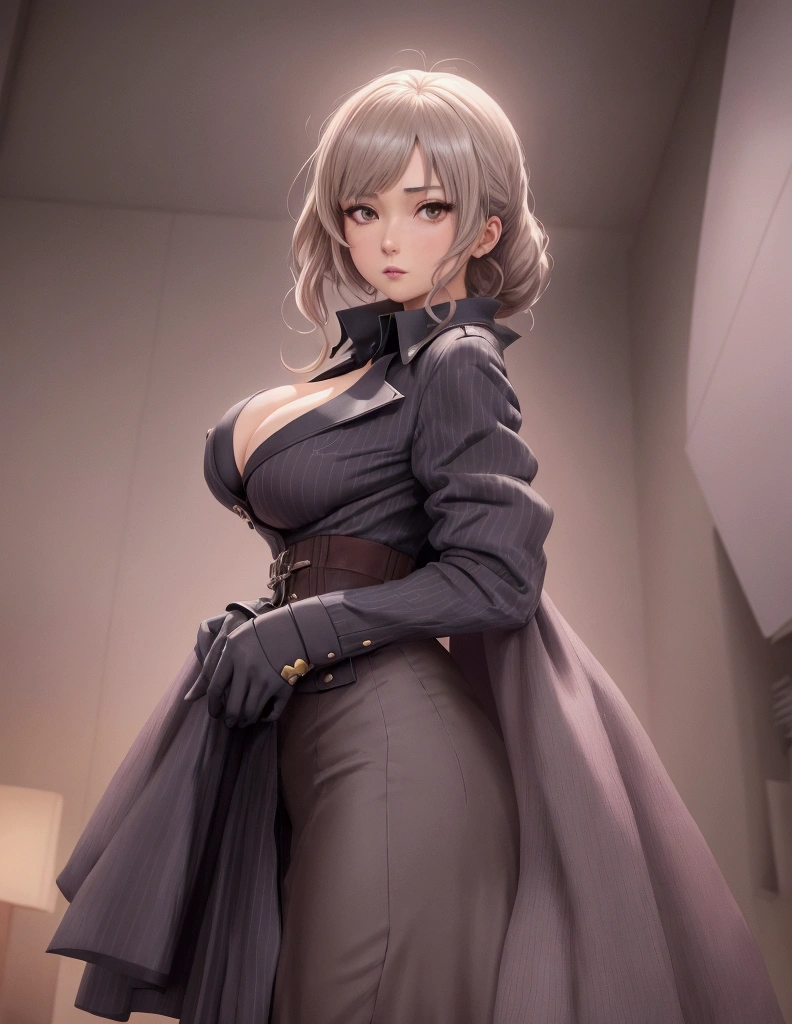 anime - image de style d&#39;une femme dans une jupe courte et une veste, protagoniste féminine 👀 :8, fille anime séduisante, épais, Anime dur à cuire 8 K, Meilleur fond d&#39;écran anime 4k konachan, Makoto Shinka, (SFW) sécuritaire pour le travail, Anya de la famille Spy X, breasts covered and SFW, Tendances sur ArtStation pixiv, Gros seins!