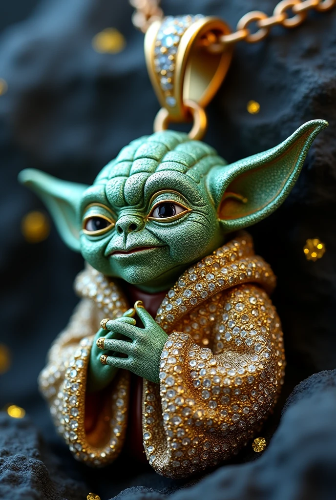 Master yoda into a pendant with colored diamonds more designs
