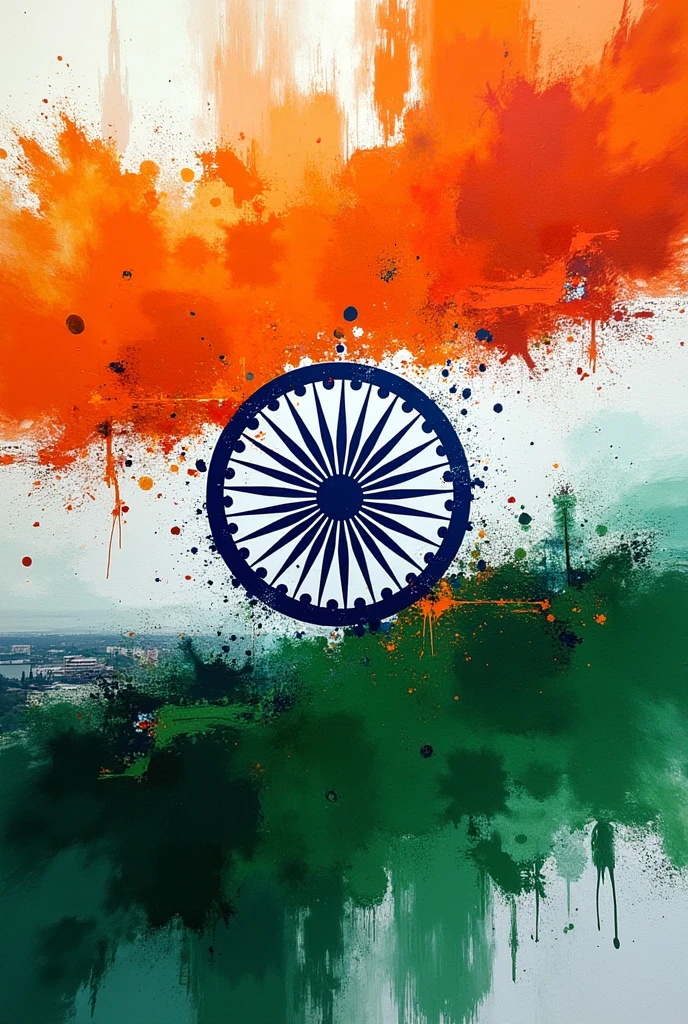 Indian flag in pain 