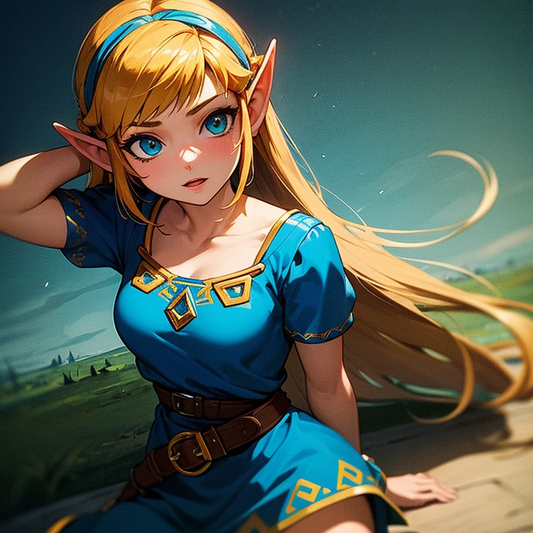 masterpiece, best_quality, 1 girl, One, Princess Zelda, Nintendo, the legend of zelda, albv