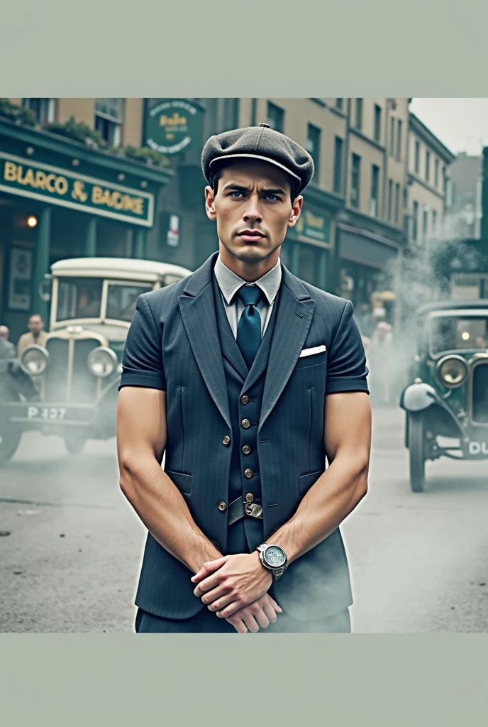 Turn me into a peaky blinders character "thomas shelby" face should be exact like the picture given.