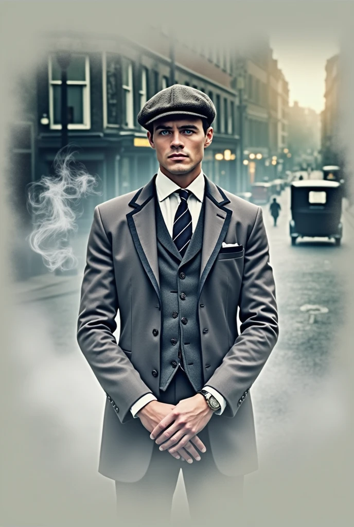 Turn me into a peaky blinders character "thomas shelby" face should be exact like the picture given.