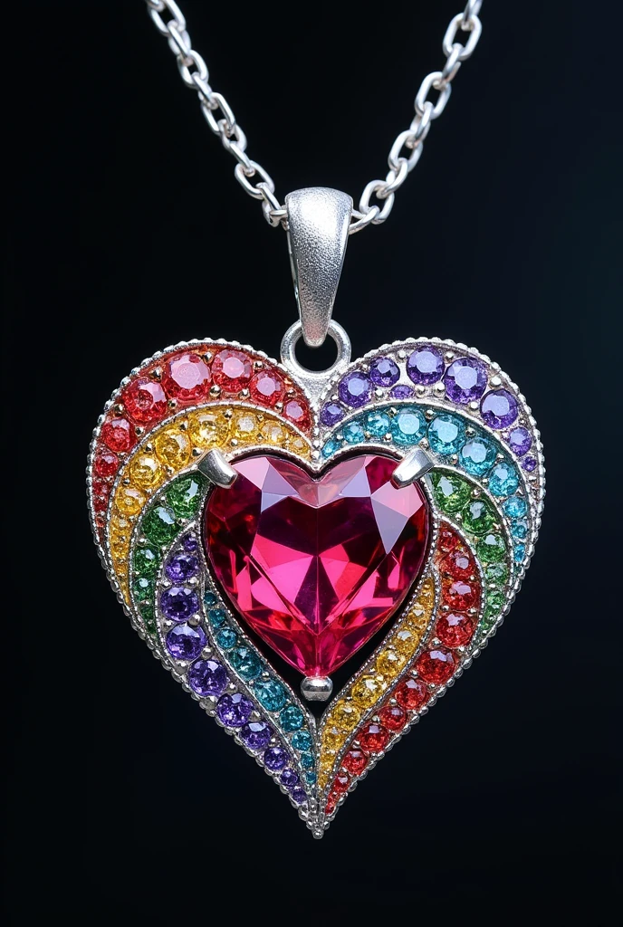 Lgbtq into a pendant with colored diamonds more designs
