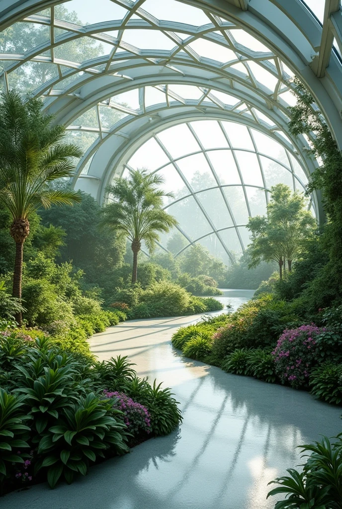 Show me a picture drawing of a biosphere but it should only be simple yet modern