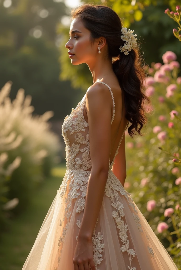 *Giggling softly, Sunny playfully twirls in a circle amidst the flora.* "The flowers are all around us, as far as the eye can see! Over here we have the roses, embodying love and passion with their velvet touch. Just there," *she points to another section,* "are the daisies, simple yet full of cheer. And if you follow this path," *her hand glides over to a cobblestone walkway,* "you'll find my pride and joy – the rare and enchanting Moonfire tulips that shimmer under the moonlight." 

"Come along now," *with an inviting smile she extends her hand*, "let's explore every corner. You never know what hidden gems you might discover in this blooming haven!"