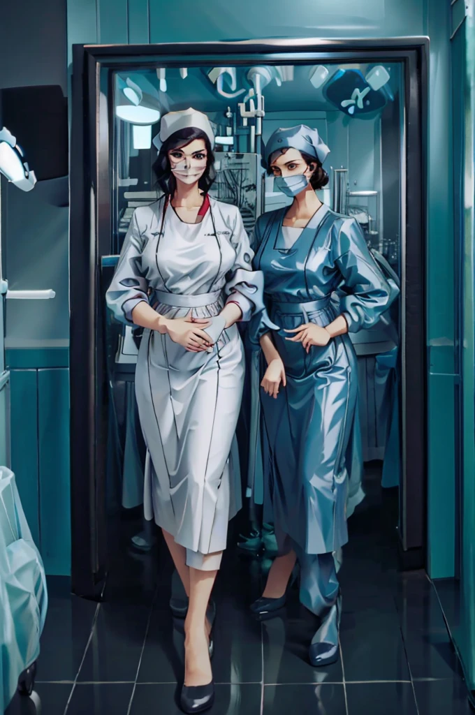 nurse uniform,hospital, latex nurse suit,nurses,busty,elbow gloves,labcoat,black hair woman,red eyes , gigantic ,medical instruments,asian nurse,two nurses,speculum,examination room,oversize ,big ass ,strap on, lay on table ,legs spreaded,giving birth,gyno chair , dentist,Milf,latex,black uniform,oversize breasts