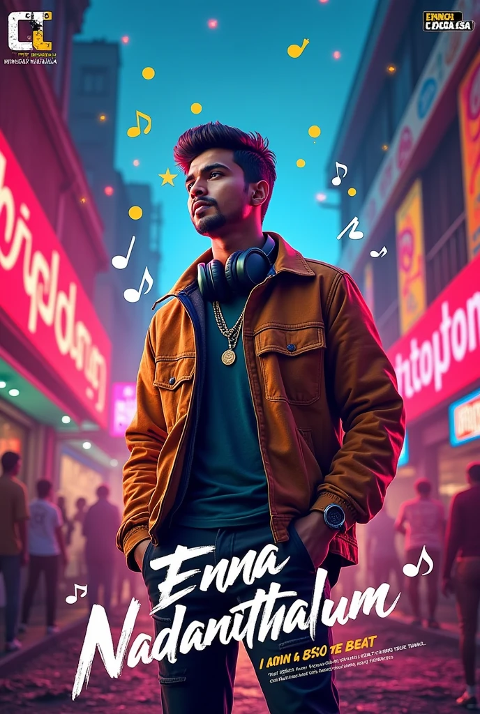 Create a 9:16 ratio image as the cover for " Enna Nadanthalum " song by Hiphop Tamizha