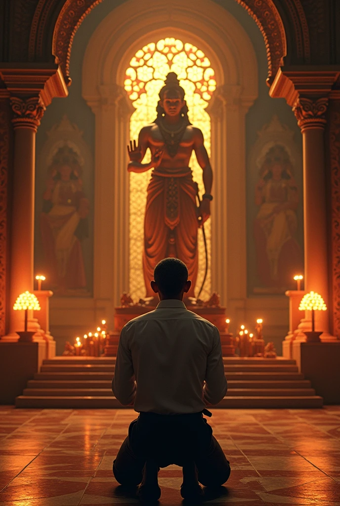 Barak Obama praying to Sri Hanuman god