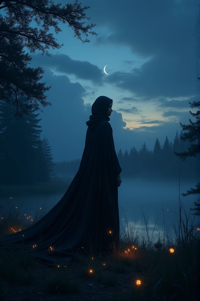 The darkness of the night was beginning to set in