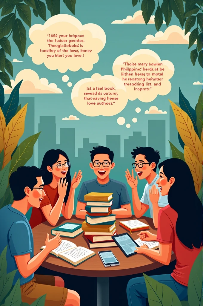 Sologan about promoting Philippines literature apppreciation. Make it modern