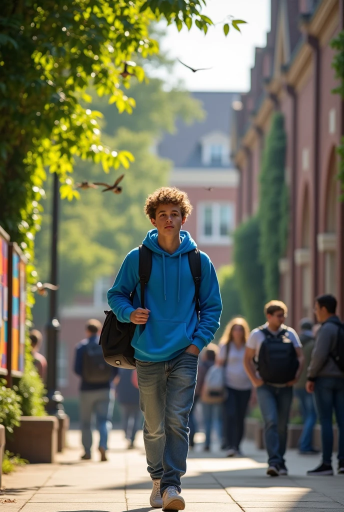 Student carrying a bag