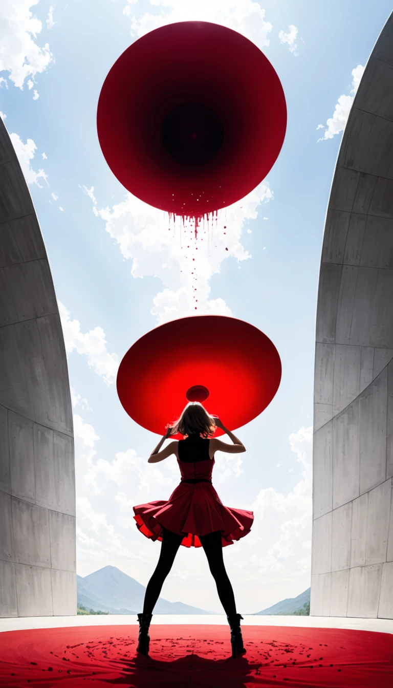 {With text:"Angel Fall":1.6},汉斯·哈同style,Heinrich Leffler (Heinrich Lefler) style,[模仿 Andy Goldsworthy 的style:0.9],[Anish Kapoor (Anish Kapoor) style]
(1 Girl:1.4),Cowboy shooting,Dynamic_angle