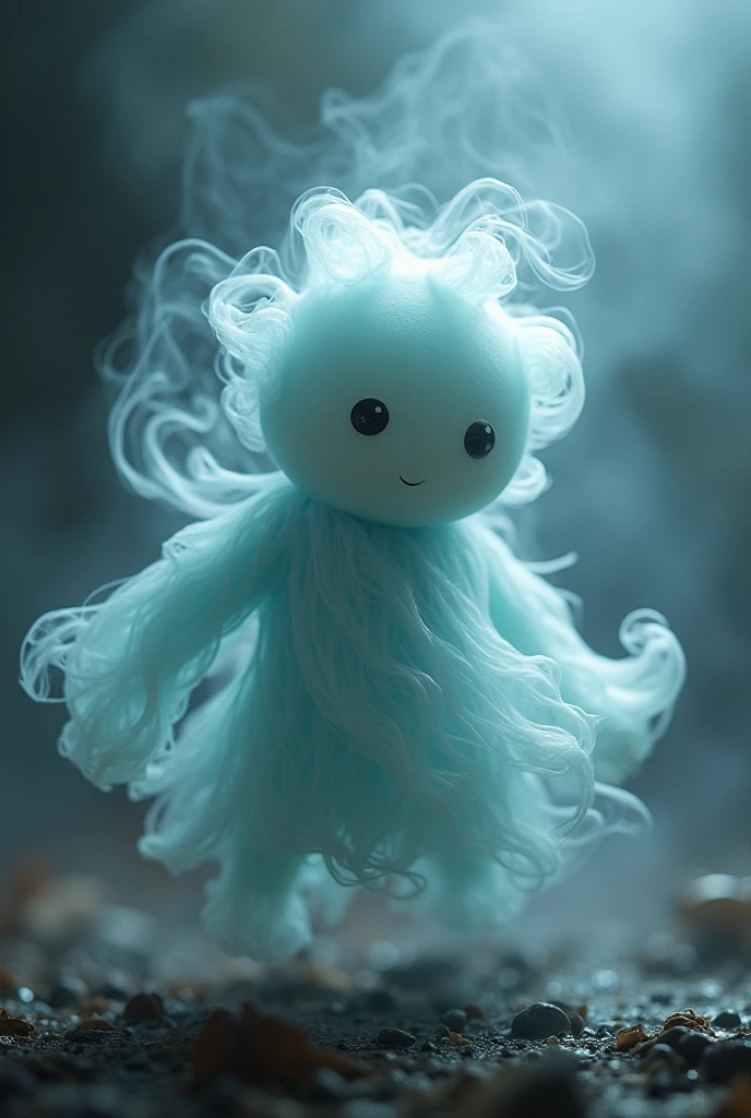 Phantom Golem. Vapory and translucent shadow body. Similar to the character Vivi from Final Fantasy IX. It's small and has a cute appearance. The body must be translucent smoke like a shadow (not solid). he doesn't wear a hat
