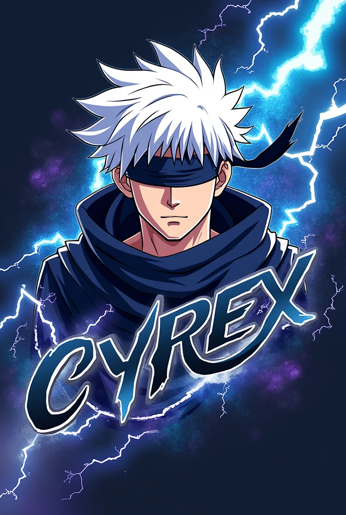 generate logo with gojo satoro name CYREX