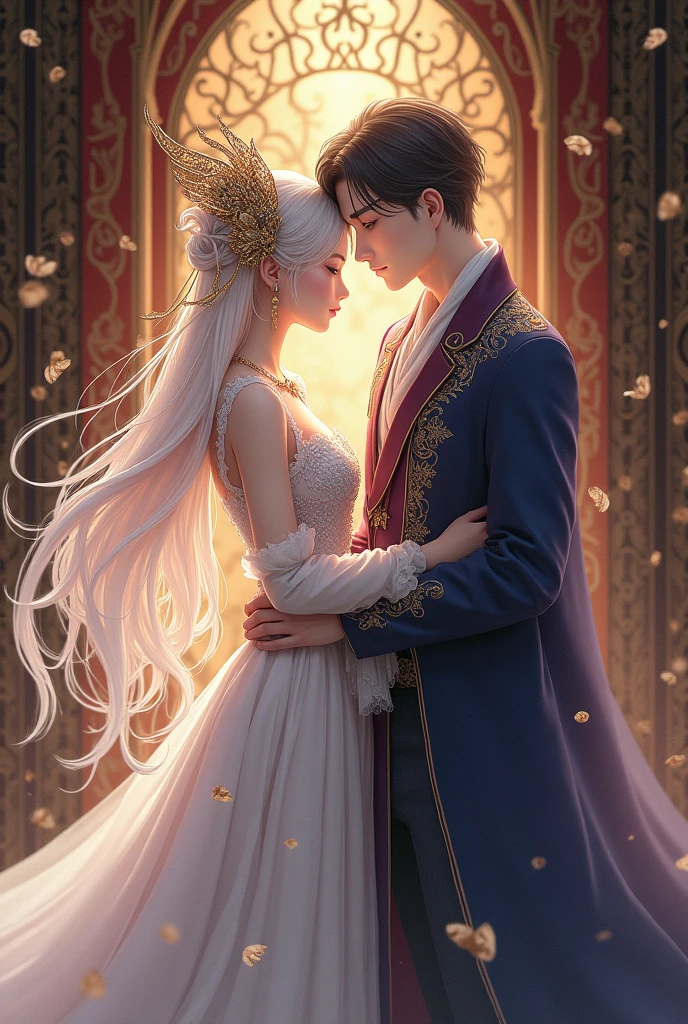 Anime girl with long hair and a mask on her head, By Yang J, ((Beautiful Fantasy Empress)), beautiful character drawings, beautiful androgynous prince, The delicate androgynous prince, I'm beautiful and long coat, Inspiration from the oblique cabinet, By Leng Mei, Beautiful Fantasy Empress, By Li Jai, By Ni San