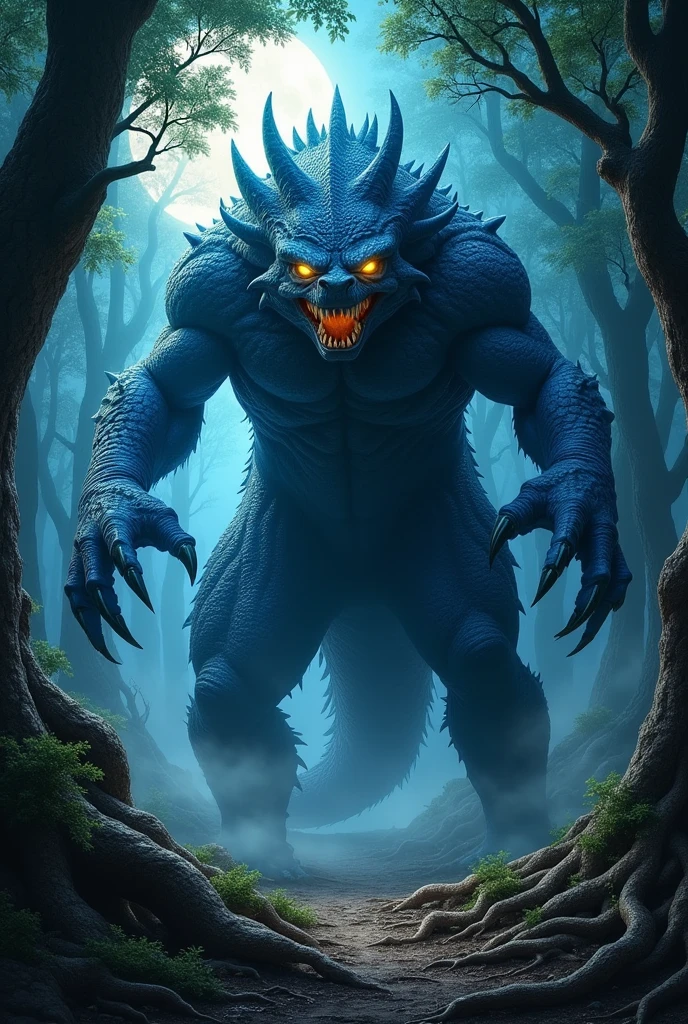A large dangerous blue monster