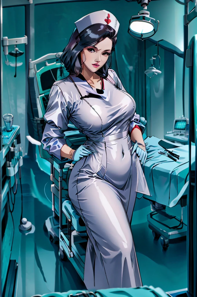 nurse uniform,hospital, latex nurse suit,nurses,busty,elbow gloves,labcoat,black hair woman,red eyes , gigantic ,medical instruments,asian nurse,two nurses,speculum,examination room,oversize ,big ass ,strap on, lay on table ,legs spreaded,giving birth,gyno chair , dentist,Milf,latex,black uniform,oversize breasts