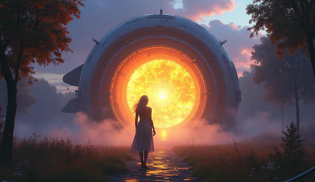 a blonde of the future stands by the opening to her spaceship which has landed in a park, By Alexander Jansson By Agnes Cecile, by Carne Griffiths, by Brooke Shaden, by Audrey Kawasaki"
Weight:1
"a masterpiece, 8k resolution, dark fantasy concept art, by Greg Rutkowski, dynamic lighting, hyperdetailed, intricately detailed, Splash screen art, trending on Artstation, deep color, Unreal Engine, volumetric lighting, Alphonse Mucha, Jordan Grimmer, purple and yellow complementary colours"