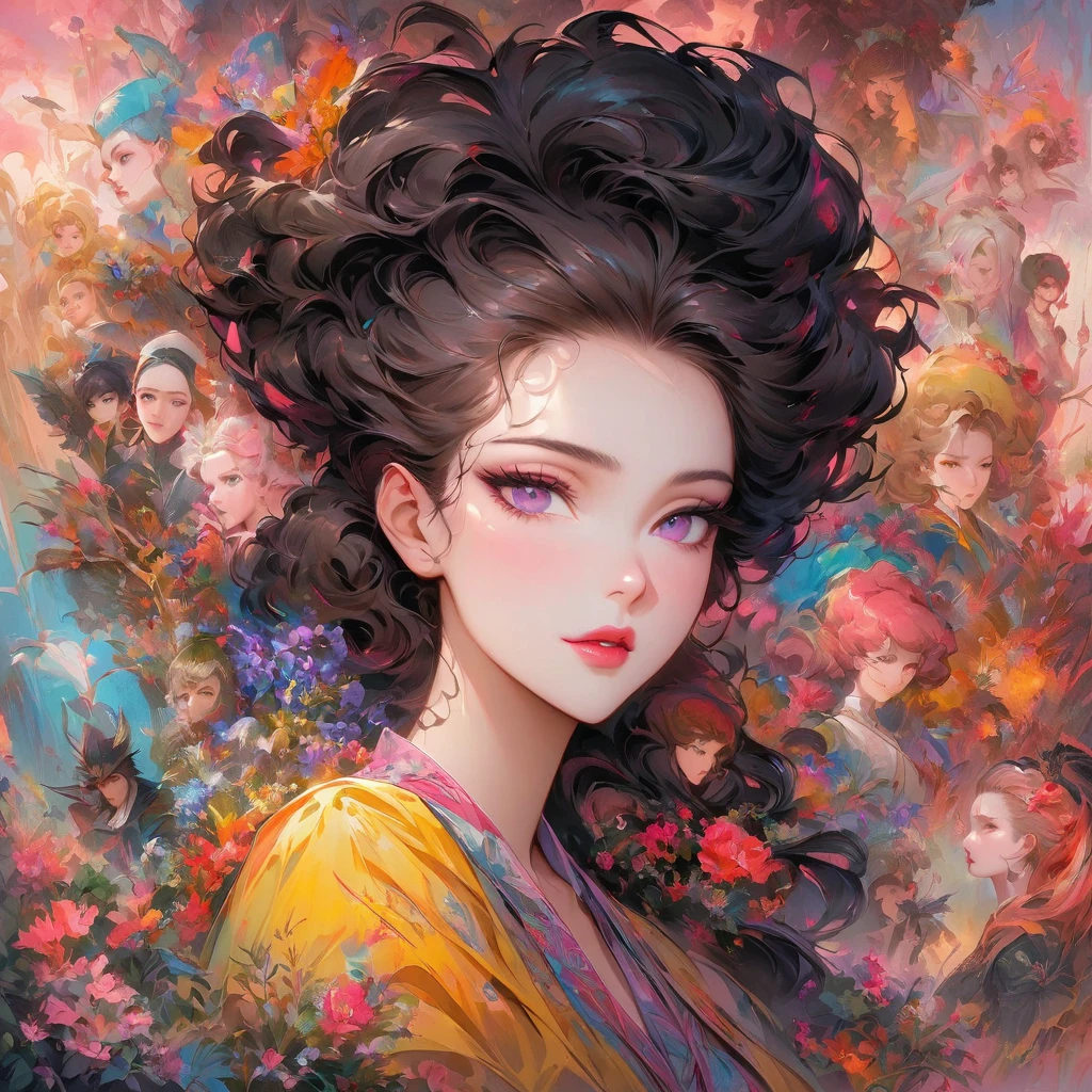 8k, RGB, HdR, oil paints, Watercolors, bright saturated colors, Anna Razumovskaya, Jarek Kubicki, Aleksi Brilo, Darek Zabrotsky, sakimichan, lois, Aminola Rezai, raw photo, negro, dark red, close up, Portrait of Medusa, mixed media collage. text with inscription "eloise", beautiful face. calligraphy, Gouache Wash, pen sketch, fine lines, Vintage illustration style. negro, white, Coral pink, red, by rubio, beautiful patterns ral-negrolight