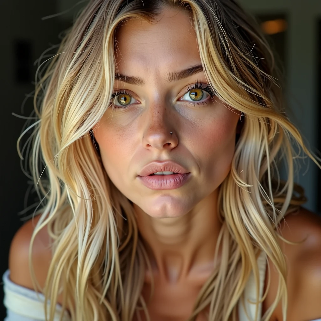 Blonde brown eyes