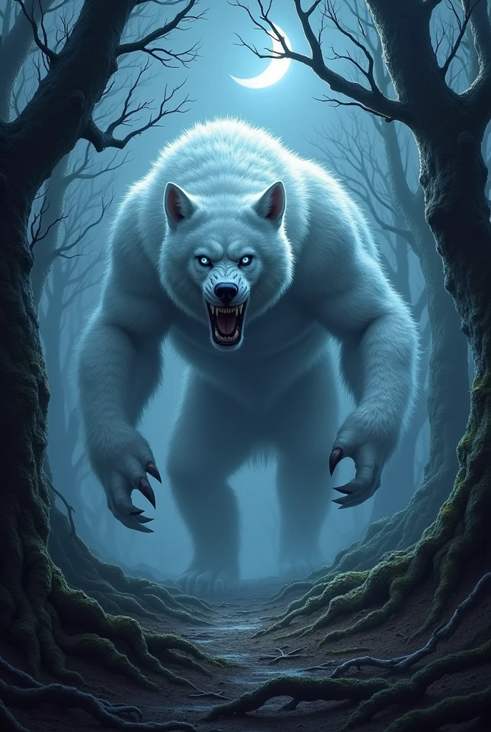 A large dangerous white monster 